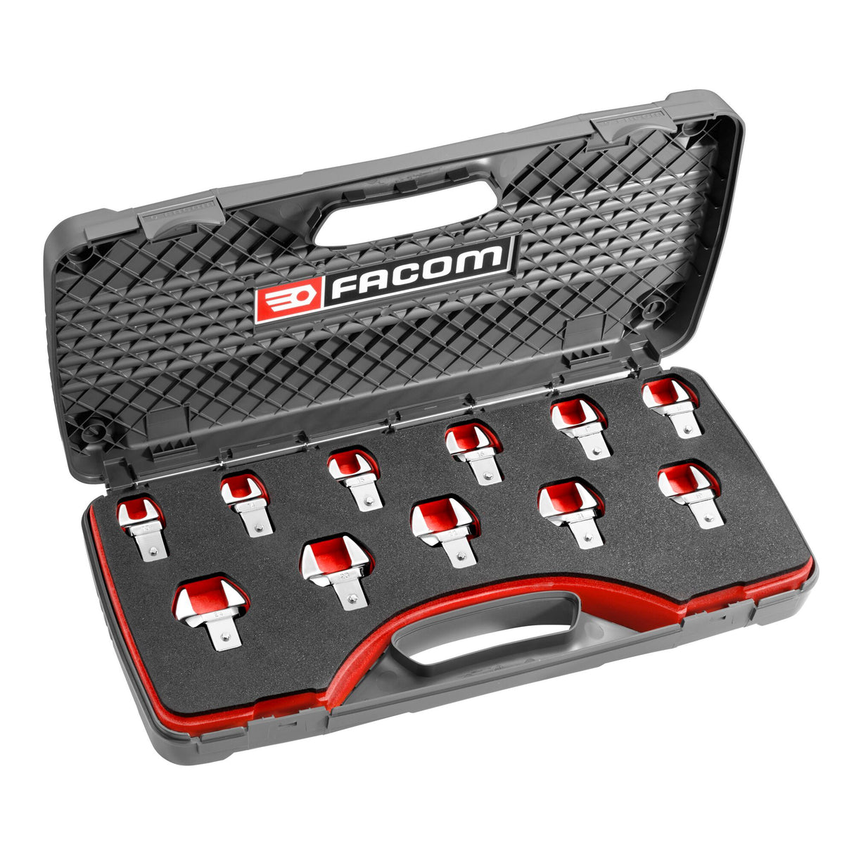 Set met opzetsteeksleutels metrisch: 13-14-15-16-17-18-19-21-22-23-24 mm