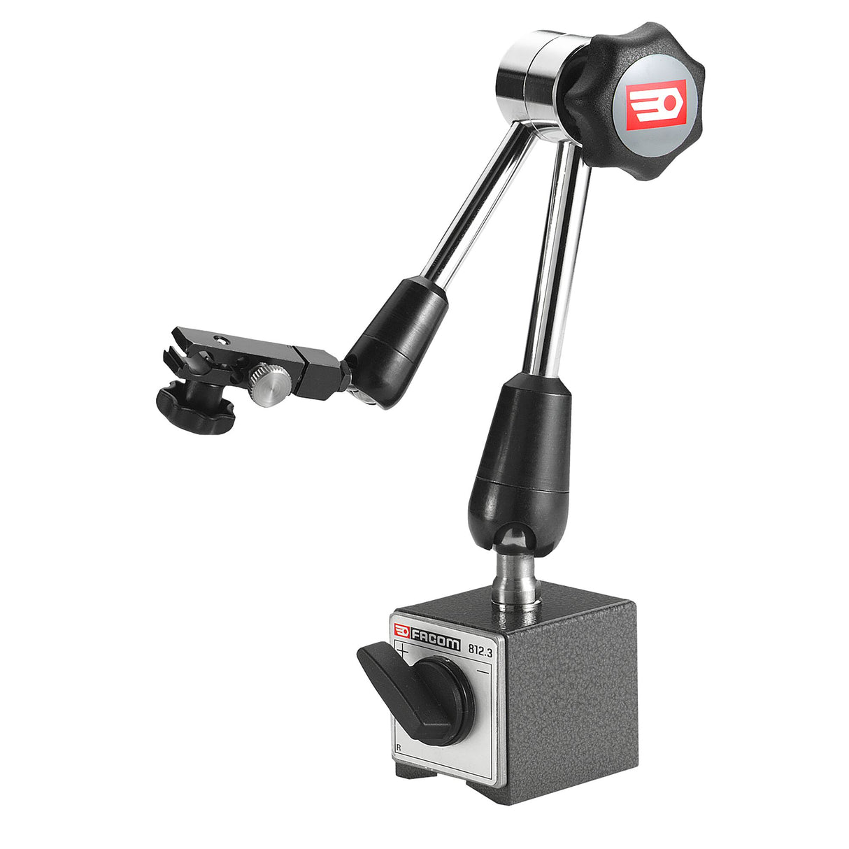 Magnetische houder met scharnierende arm voor meetklok