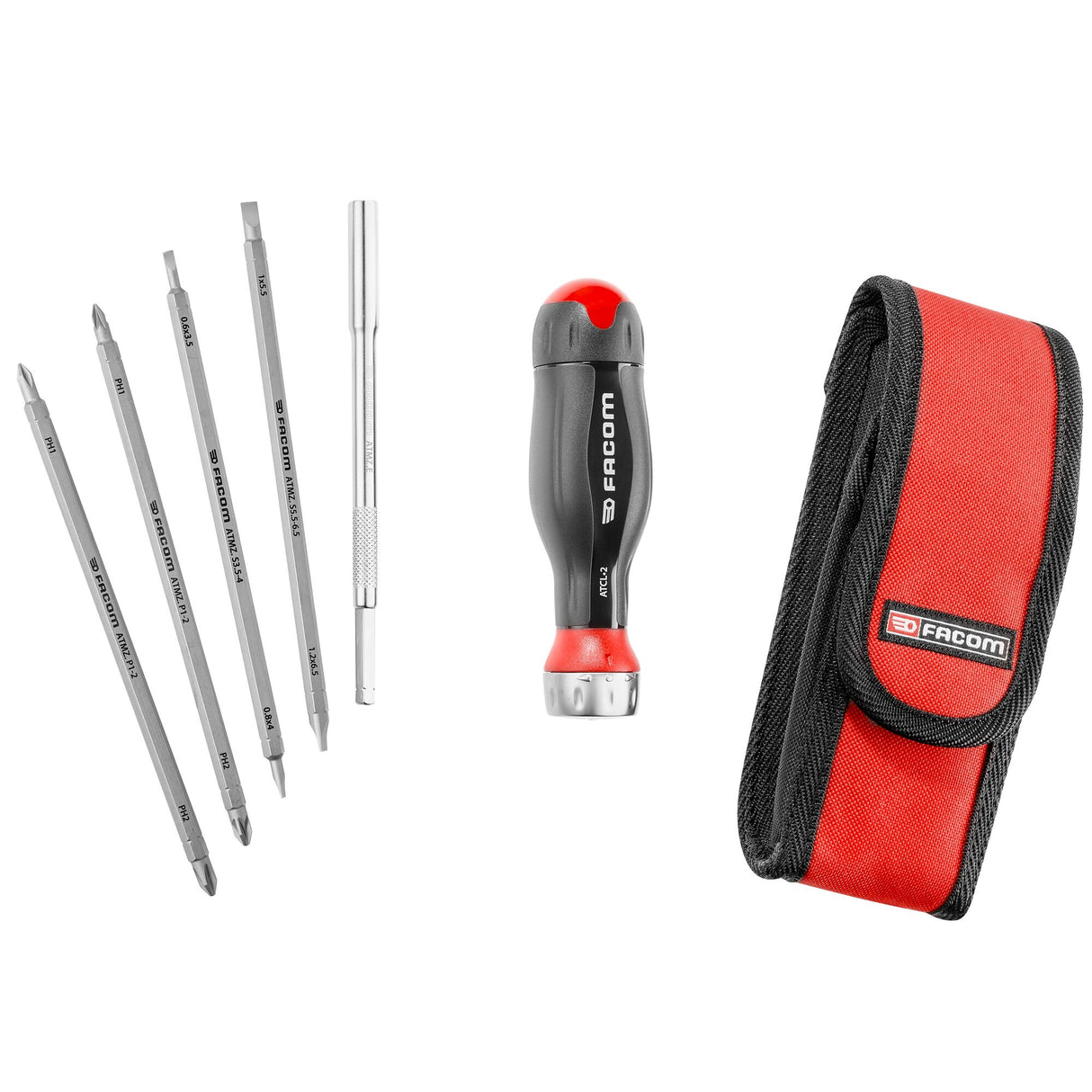 PROTWIST® Bitschroevendraaier met ratel en T-handvat incl. 5 omkeerbare bleds in draagtas