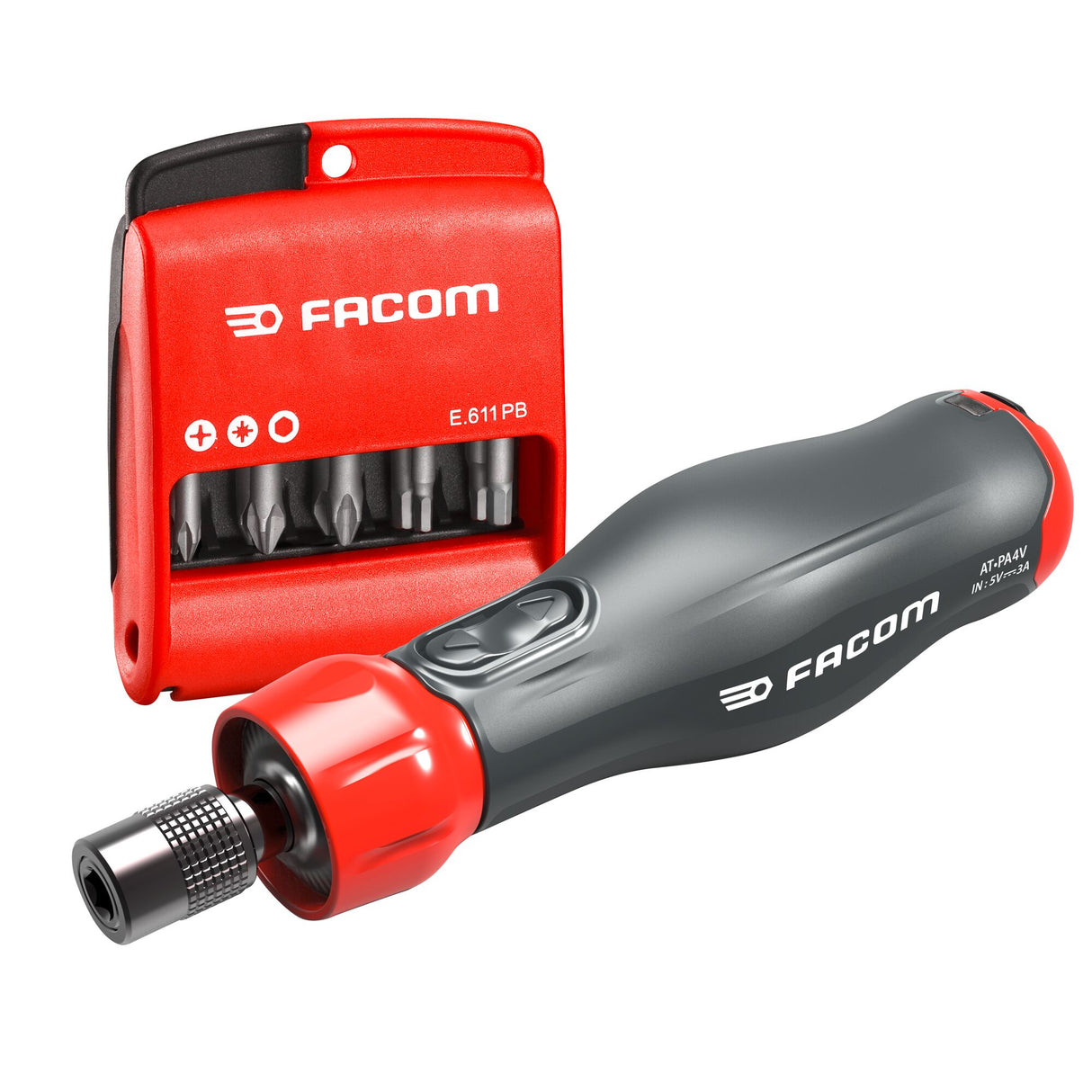 E-PROTWIST SCHROEVENDRAAIER 4V 12 DELIGE SET MET 50 MM BIT MET GROEF E.612