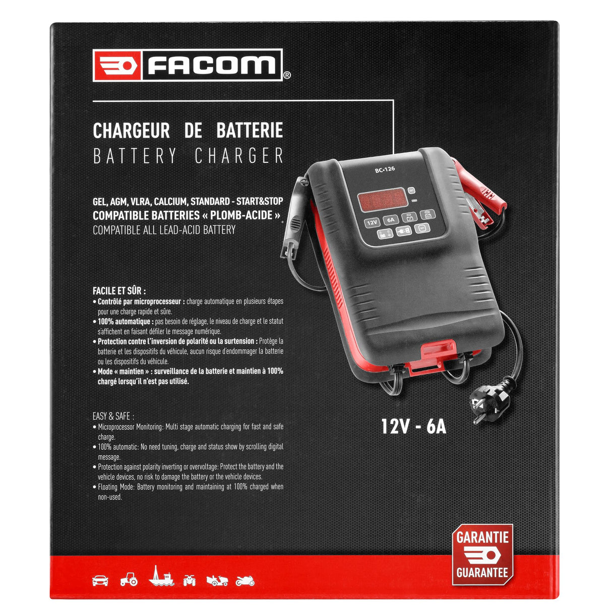 Acculader 12 V 6A