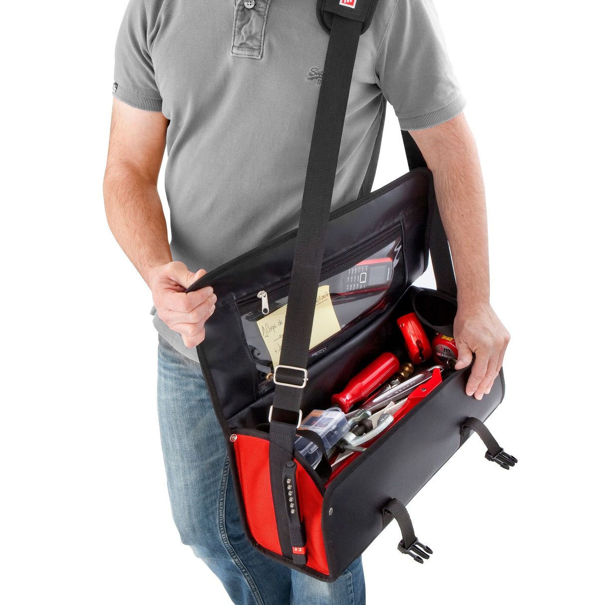 Stoffen tas van gecoat PVC 50 cm