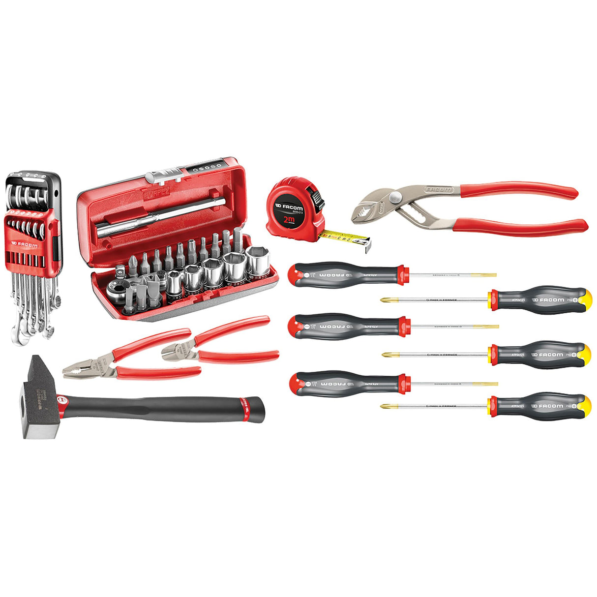 Set voor particulieren/technisch onderwijs met 52 stuks gereedschap