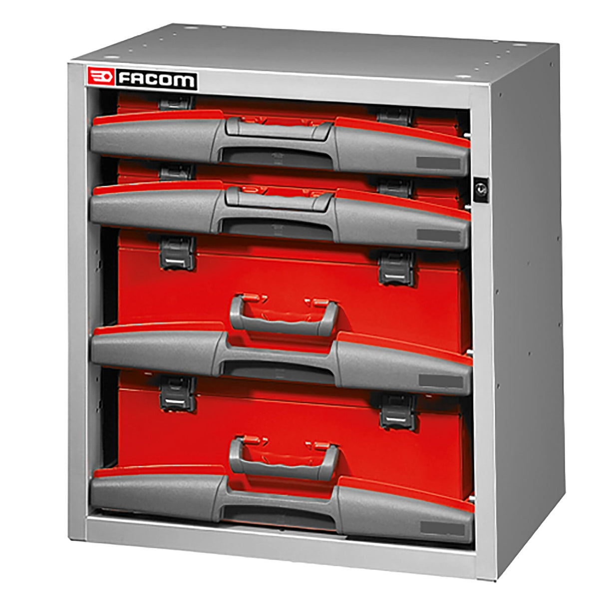 Hoge kast met 4 uitneembare boxen