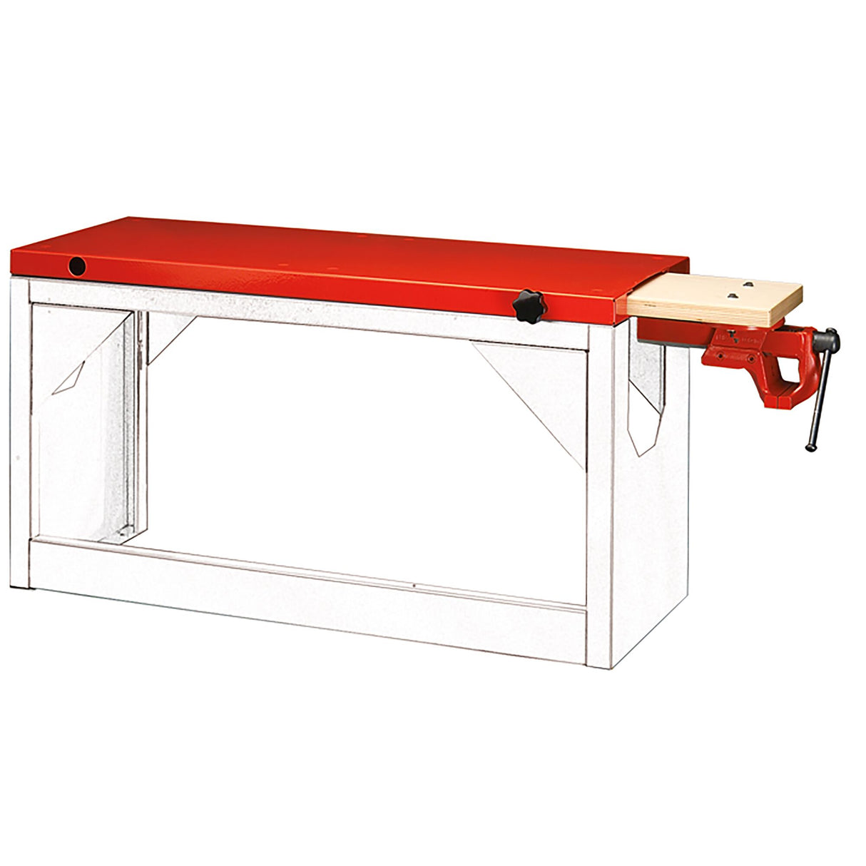 Werkblad met bankschroef uitschuifbaar 1310mm
