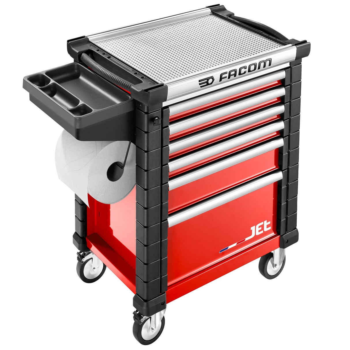 Magnetisch tafeltje met compartimenten + papierrolhouder
