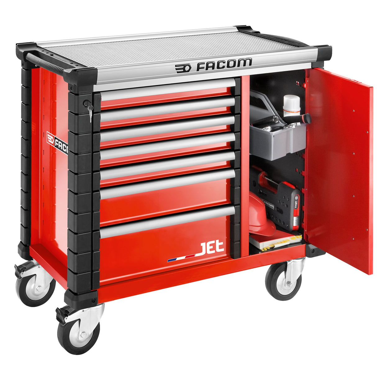 mobiele werkbank met 7 laden - 3 modules per lade