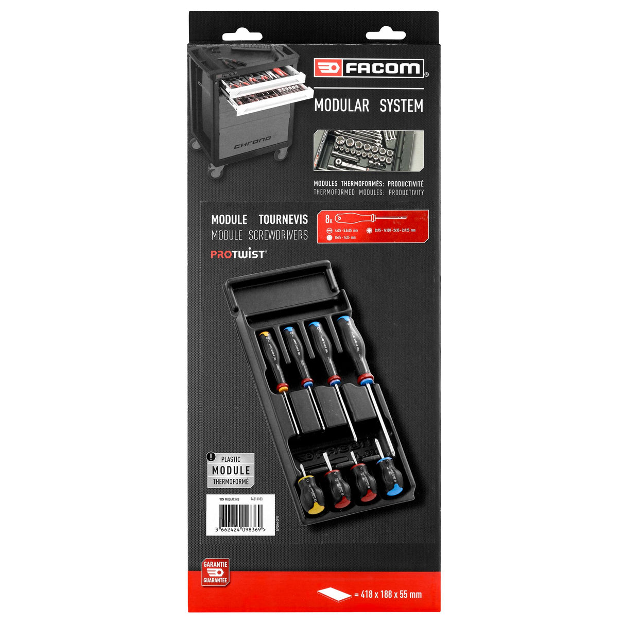 Module van 8 Protwist® schroevendraaiers