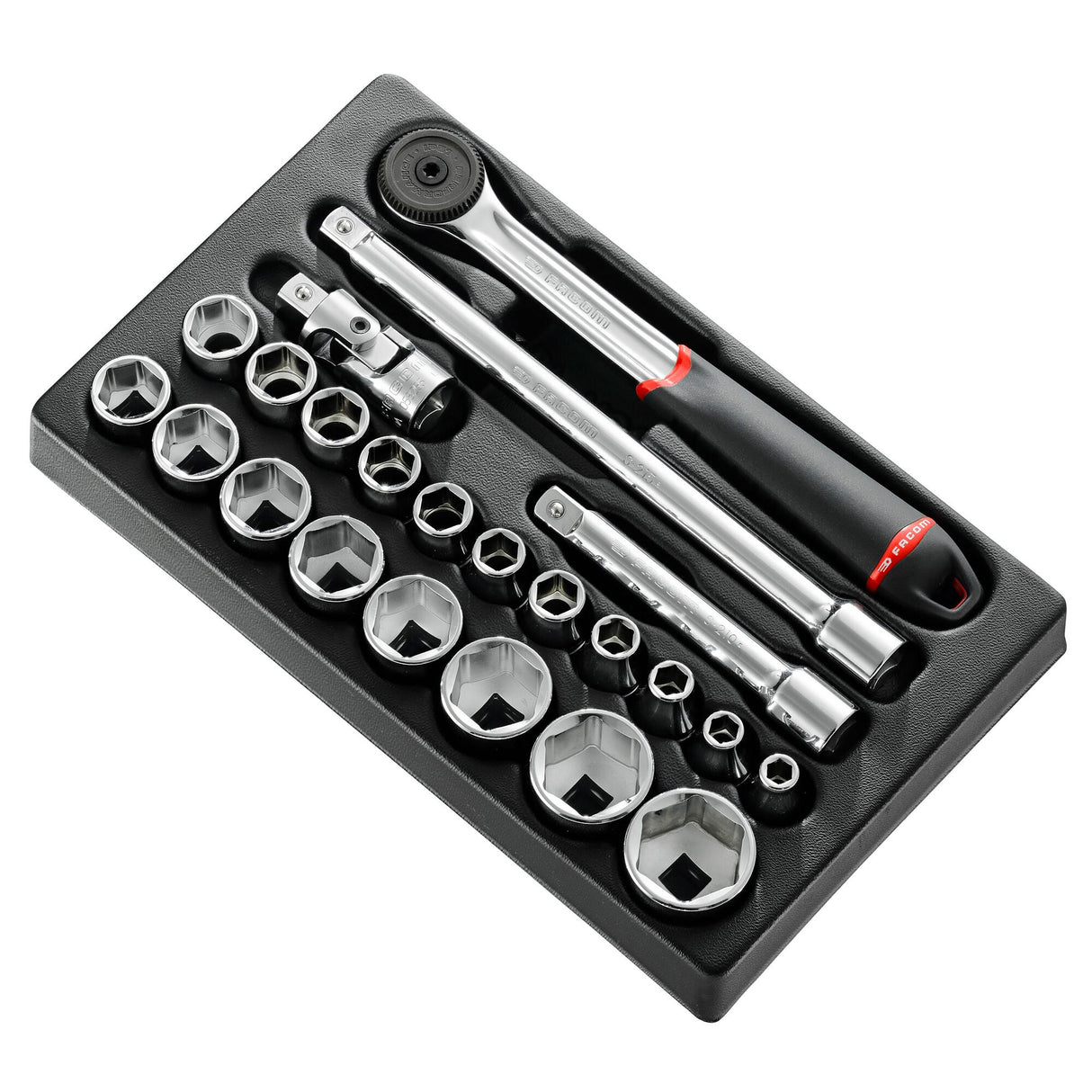 Module 6-kant metrische doppen 1/2” - 23 stuks - S.161B