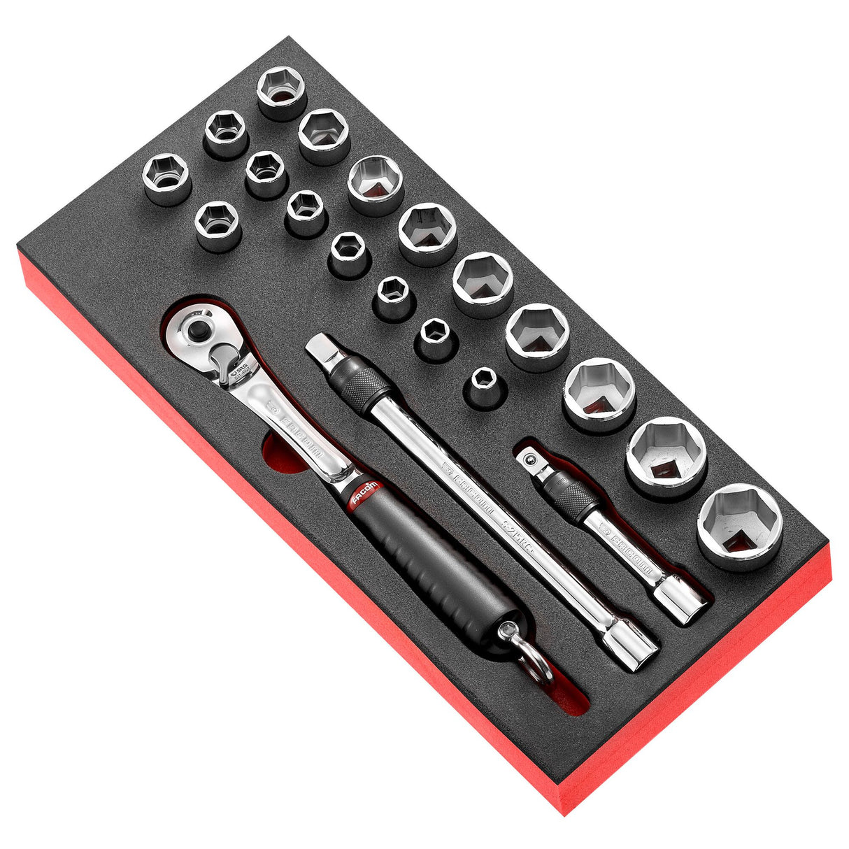 Module foam 1/2`` 6-kant doppen en ratel - SLS