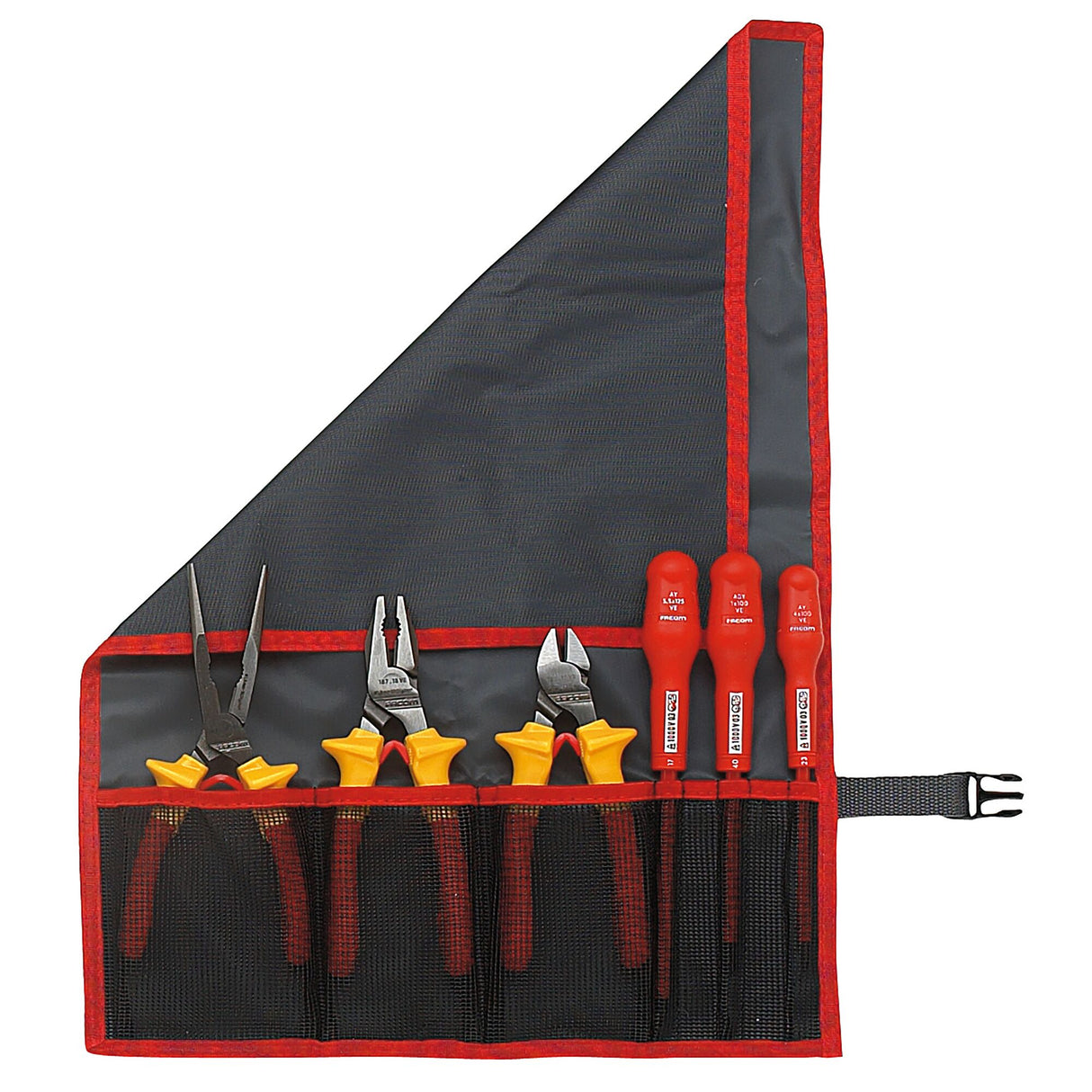 Nylon etui - 6 vakken