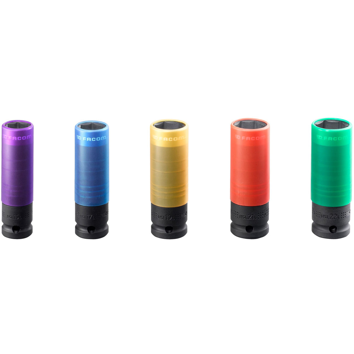 Set Van 5 Alu Doppen 15 Mm - 22 Mm In Dbox