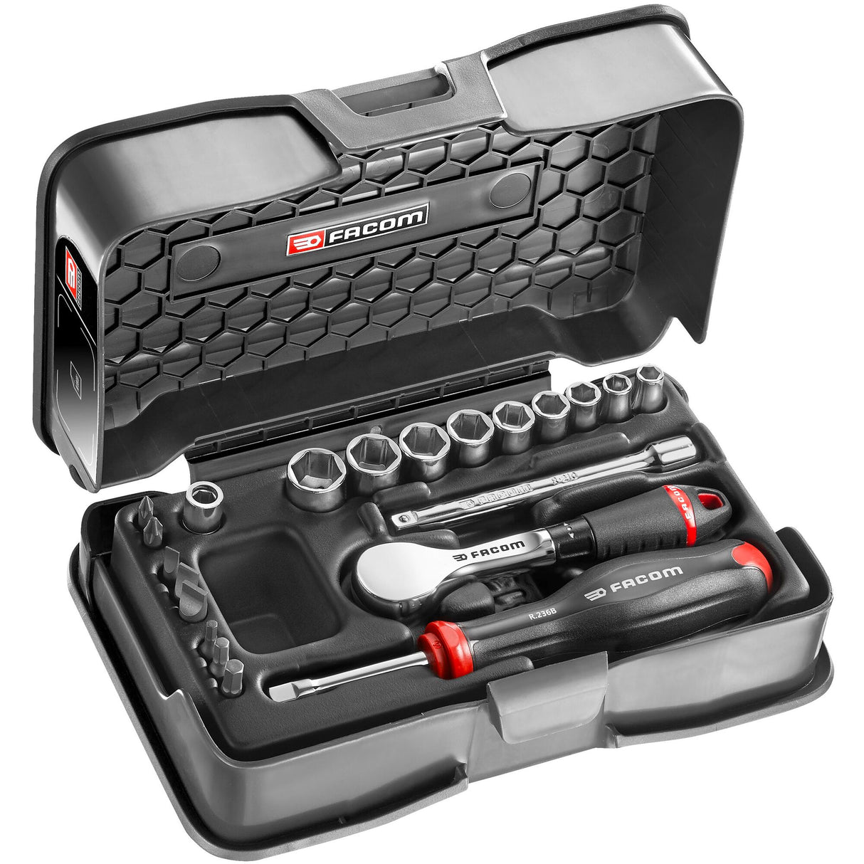 21-delige 1/4"metrische 6-punts dop- en bitset - R.360
