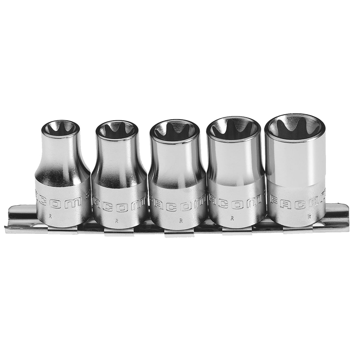 Set 5 doppen 1/2" Torx® op rek