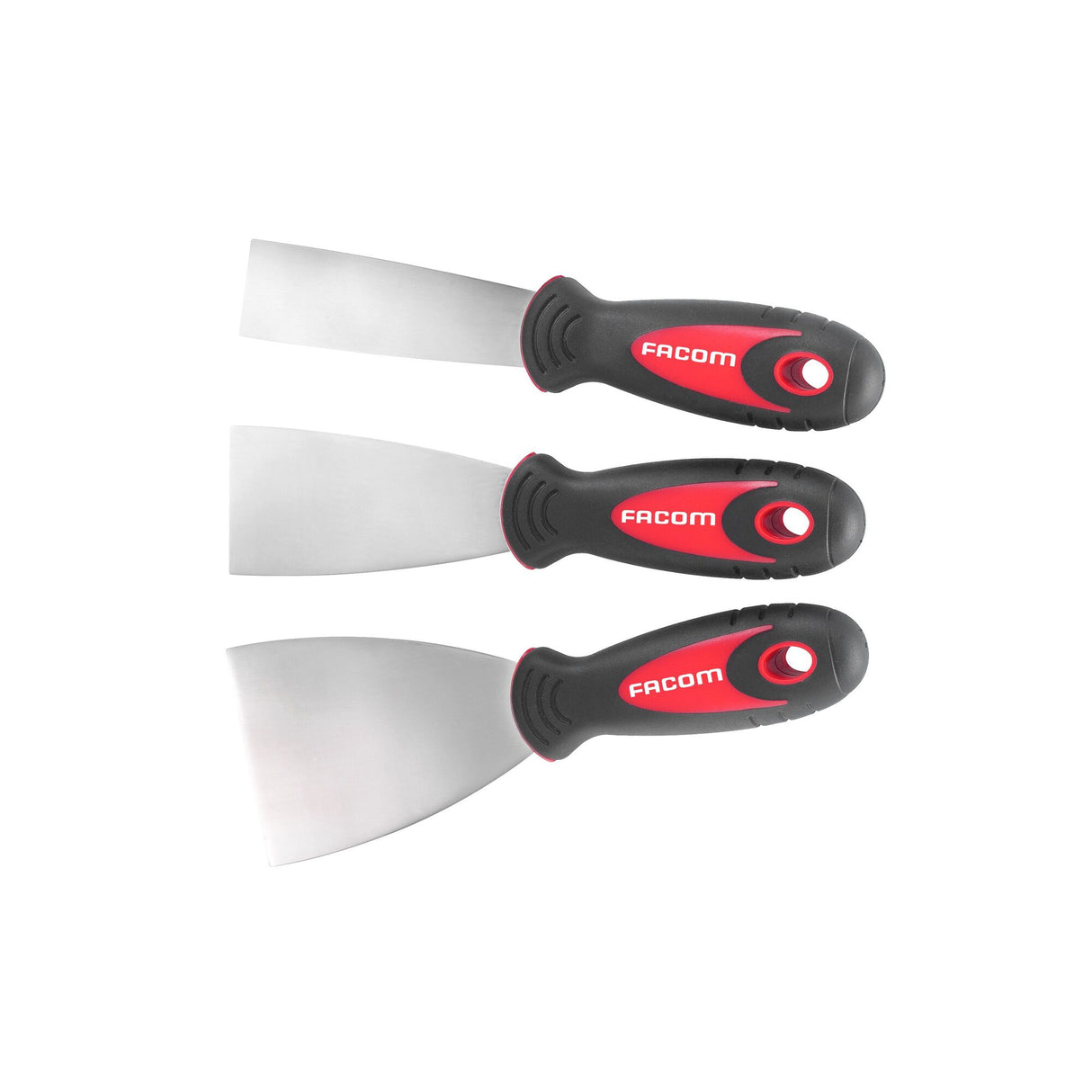 Set van 3 soepele RVS spatels