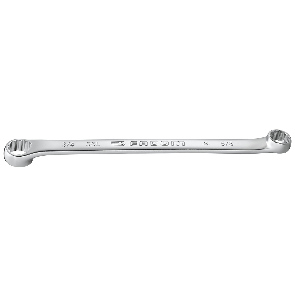 56L - Lange verdiepte ringsleutels 10° gebogen, in inches
