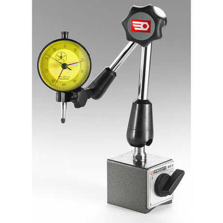 Magnetische houder met scharnierende arm voor meetklok