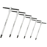 Set van 6 T-sleutels met verschuifbare stang