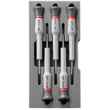 Doos met 5 Micro-Tech® schroevendraaiers voor Sleuf en Phillips® schroeven
