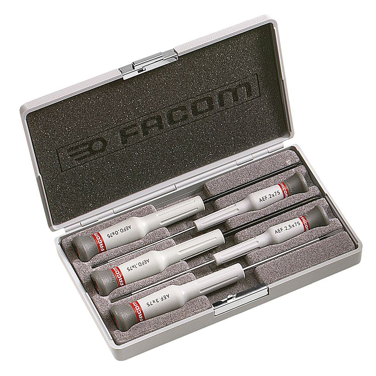 Doos met 5 Micro-Tech® schroevendraaiers voor Sleuf en Pozidriv® schroeven