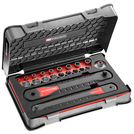 Set 1/4`` & 3/8`’ verlengsleutels, 6-punts doppen 1/4" en 3/8"