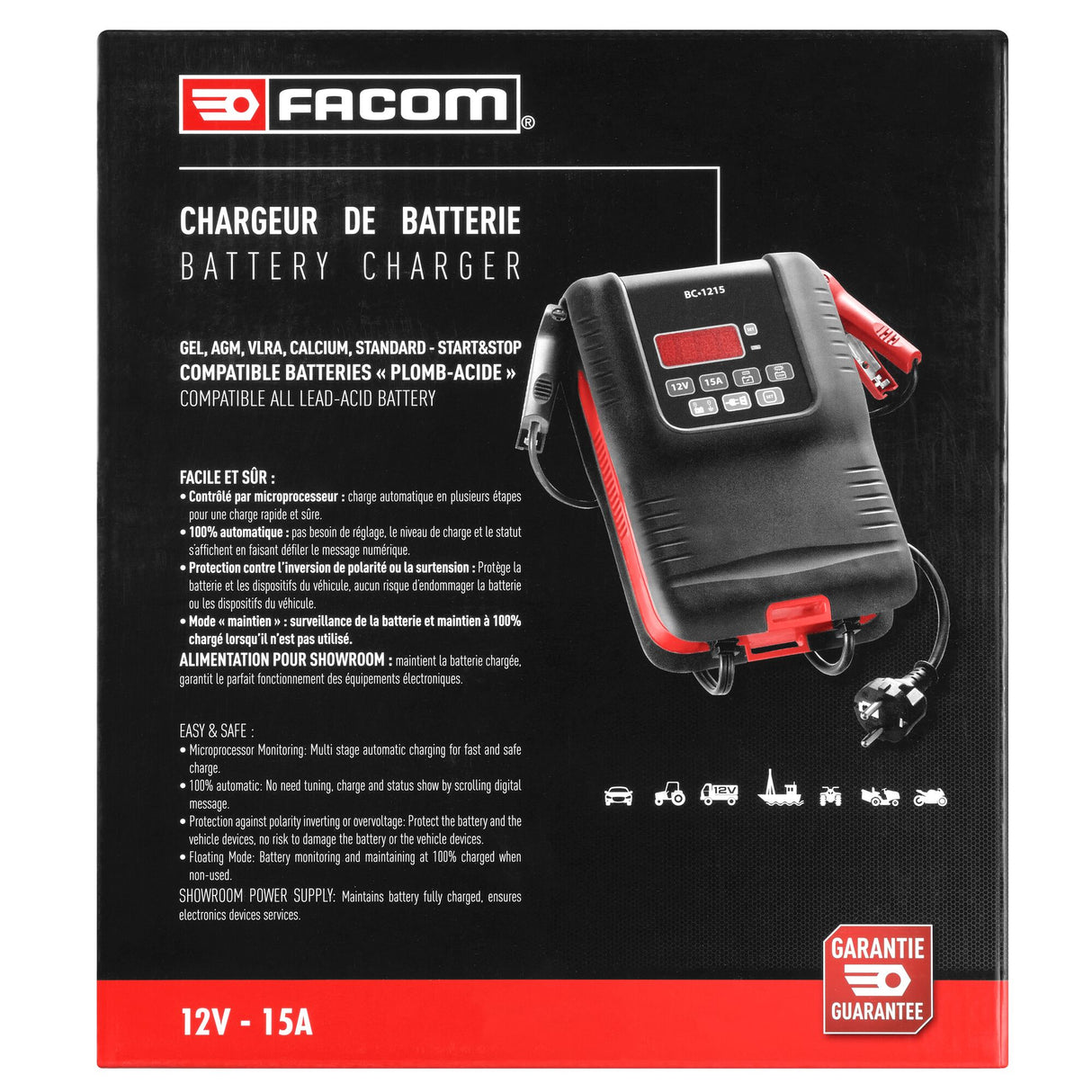 Acculader 12 V 15A