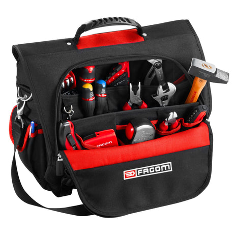 Stoffen 2-in-1 tas: gereedschap en PC