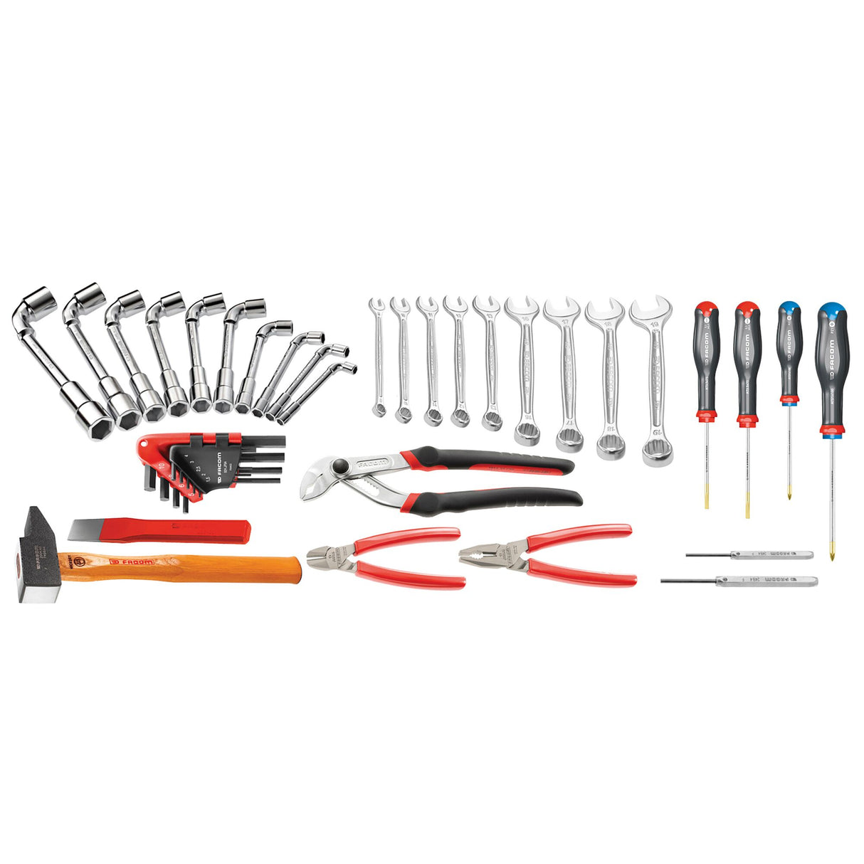 Set voor industrieel serviceonderhoud met 39 stuks gereedschap - compacte stoffen tas