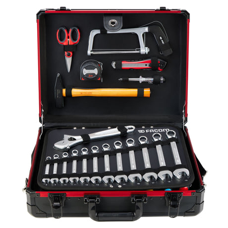 Mallette de maintenance en aluminium avec une sélection d'outils (181 pièces)