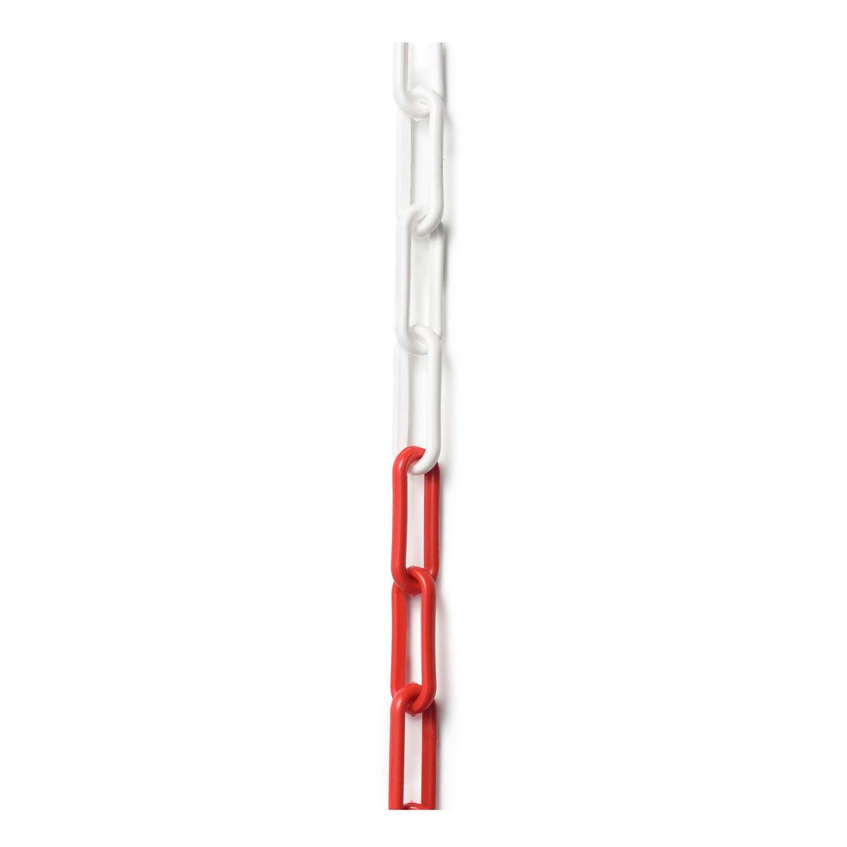 Ketting voor het afbakenen van veiligheidszones - rode en witte schakels.