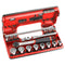 [J.161DBOX1] Doppenset 3/8" 6-Kant Mm J.161B 18 Dlg