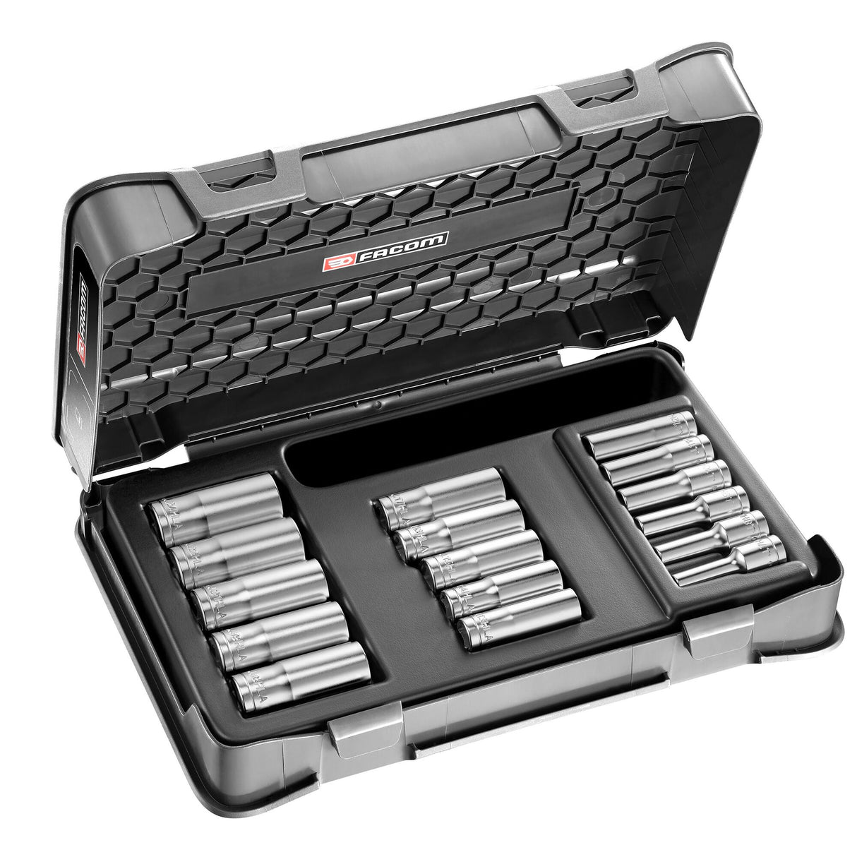 Set doppen 3/8" in koffer