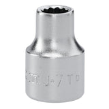 J.T - Dop standaard 3/8" 12-kant in metrische maten