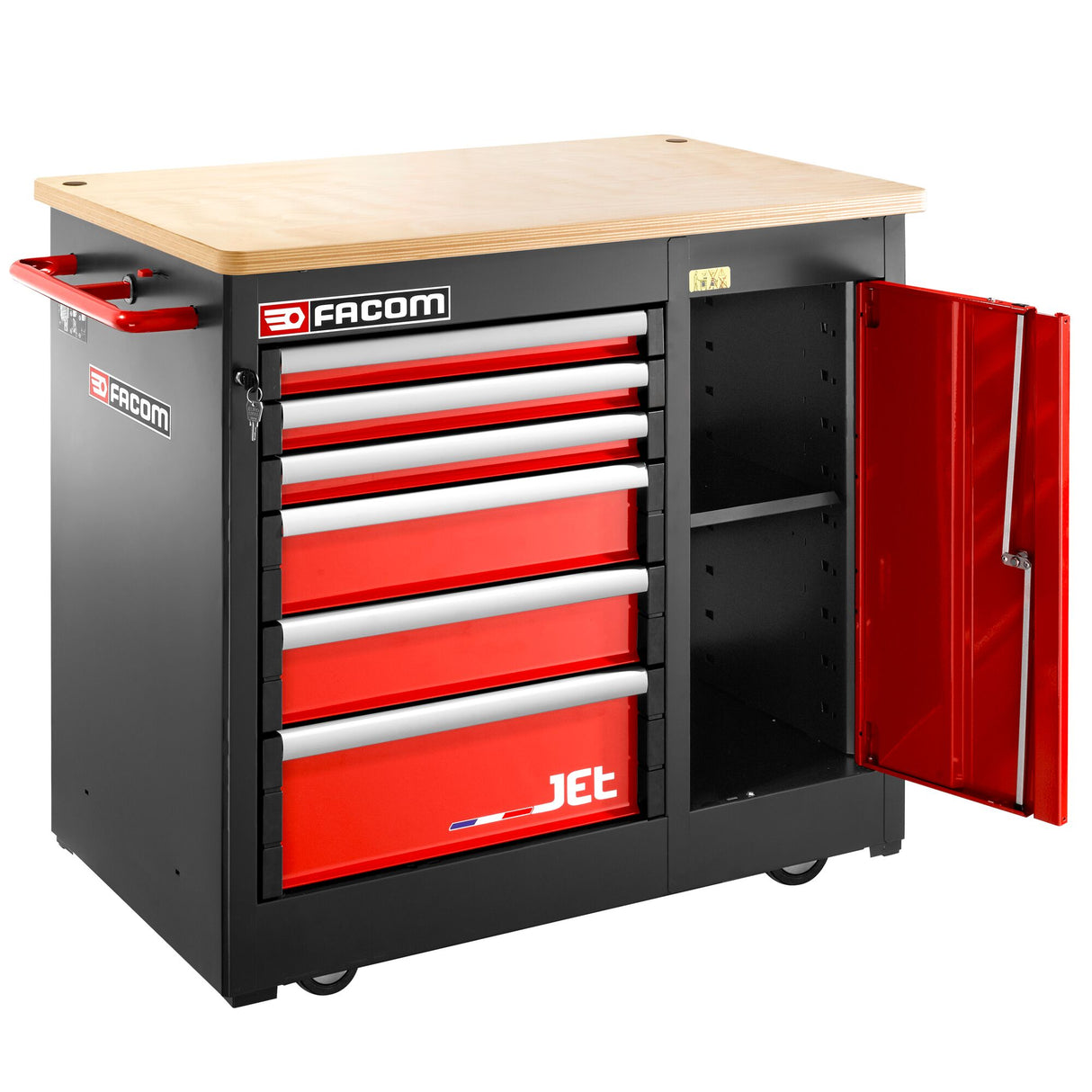Mobiele werkbank met 6 laden - 3 modules per lade HEAVY DUTY