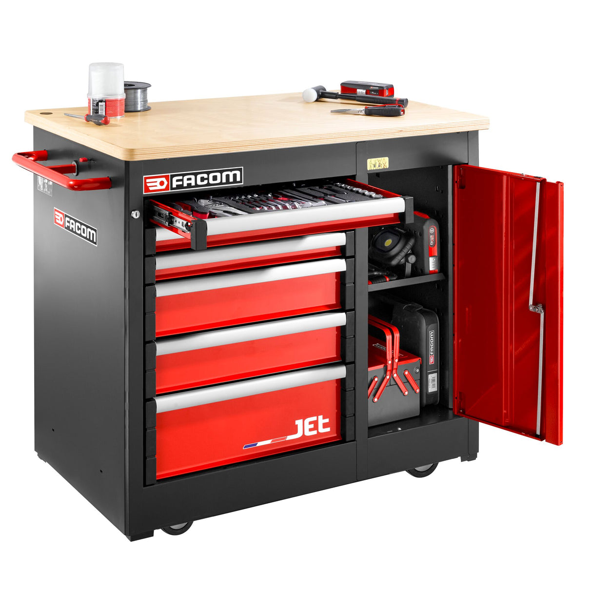 Mobiele werkbank met 6 laden - 3 modules per lade HEAVY DUTY
