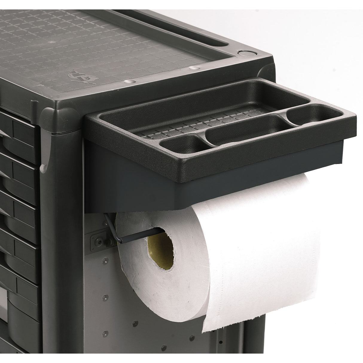 Magnetisch tafeltje met compartimenten + papierrolhouder