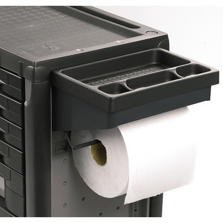 Magnetisch tafeltje met compartimenten + papierrolhouder