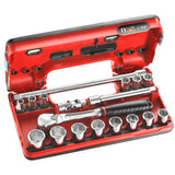  Koffer DBOX 6-kant metrische doppen 3/8" - 18 stuks - JL.DBOX1