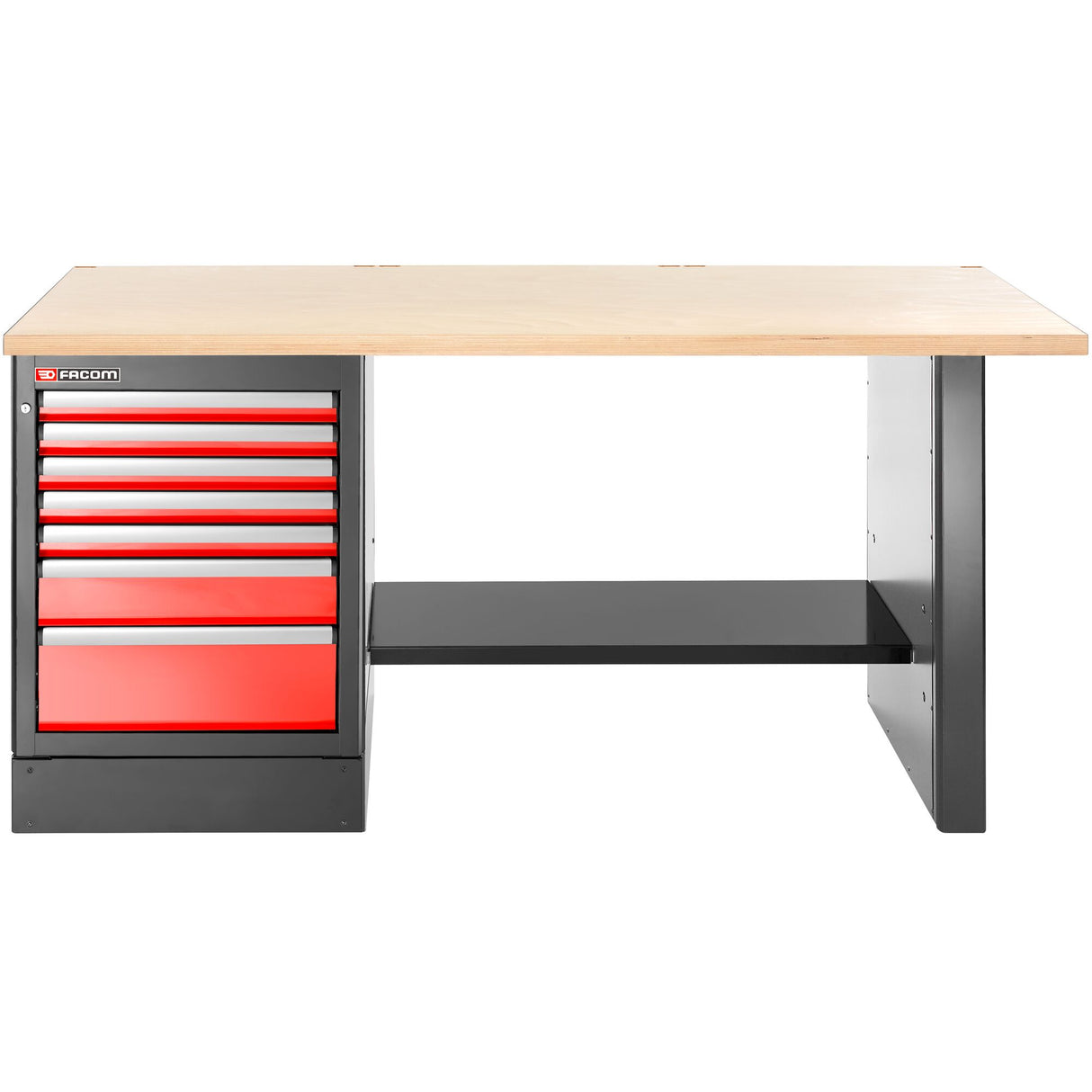 Werkbank 7 Laden, Houten Bovenblad, Hoog
