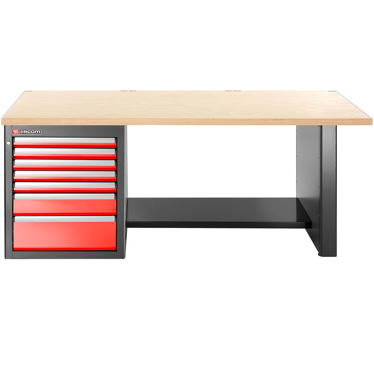 Werkbank 7 Laden, Houten Bovenblad, Laag