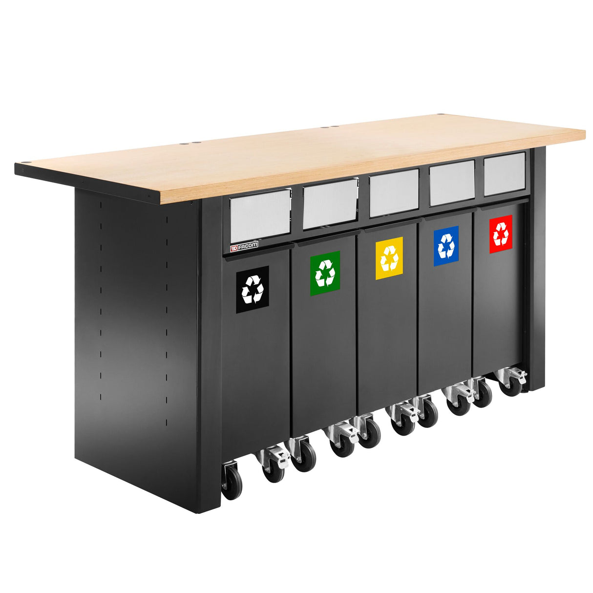 Set Van  5 Afvalsorteerbakken