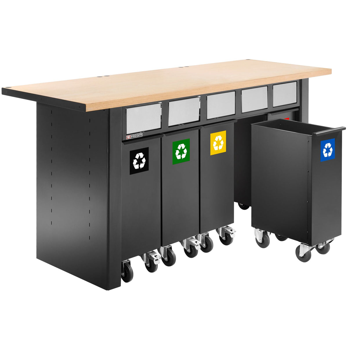 Set Van  5 Afvalsorteerbakken