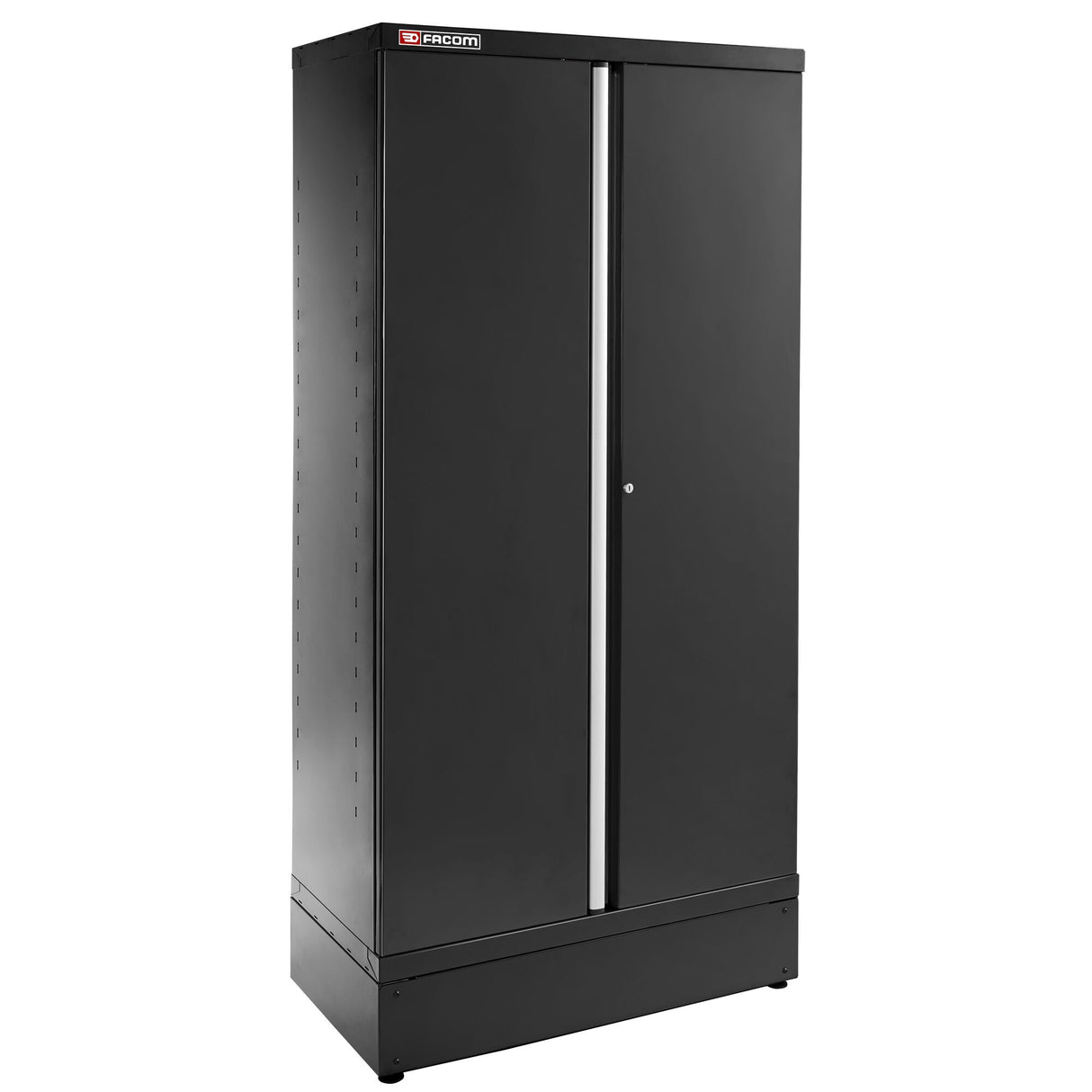 Hoge Kast Met 2 Volle Deuren Zwart
