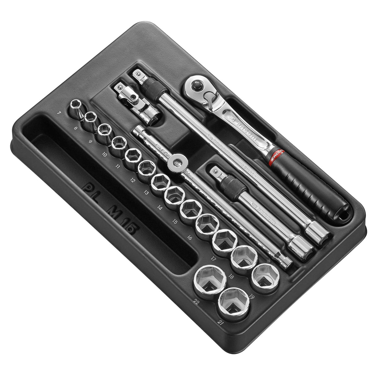 Module 6-kant metrische doppen 3/8" - 20 stuks - JL.171