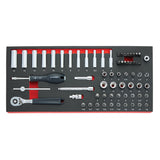 MODM.RL151-66 - Module doppen standaard 1/4" 66-delig - foam inlay