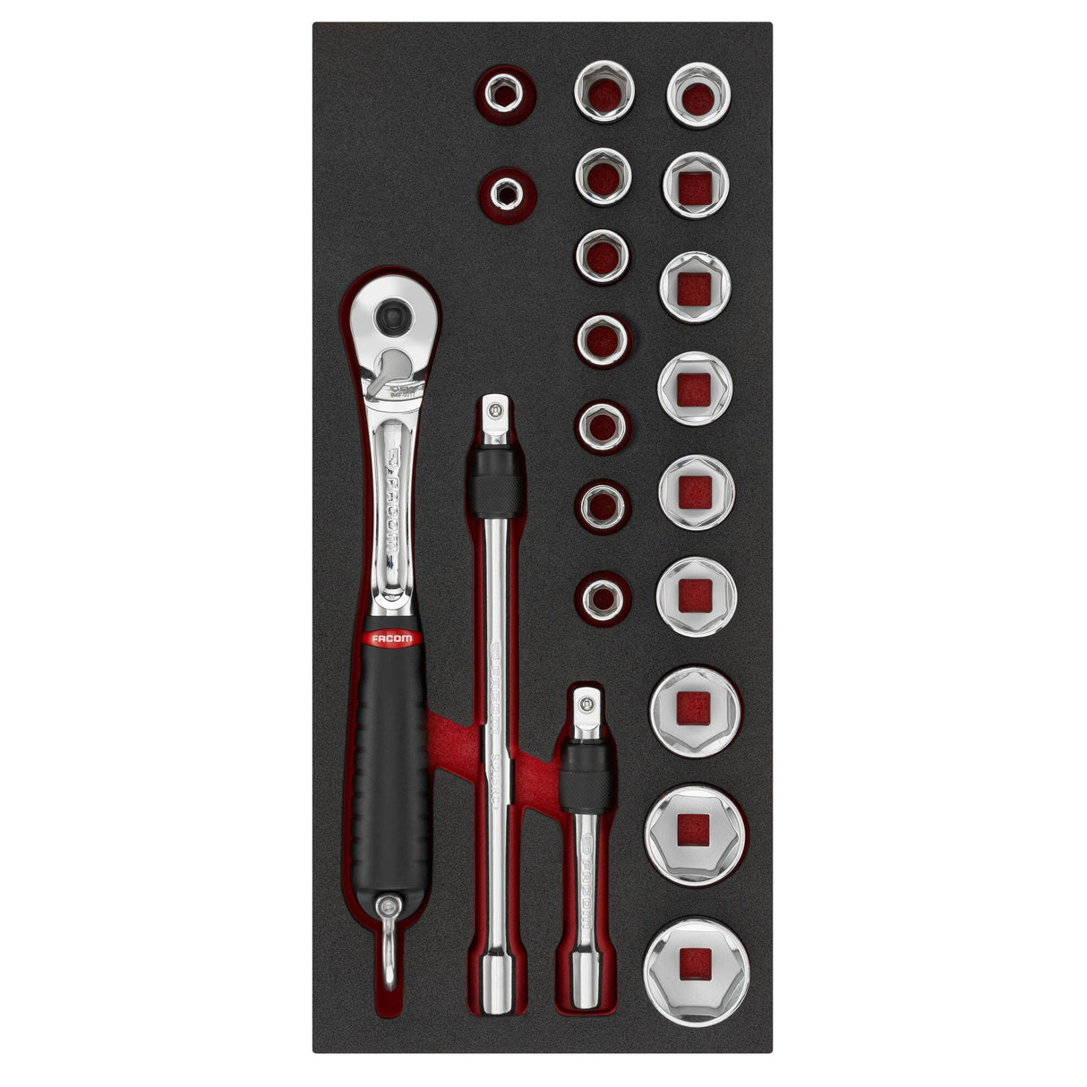 Module foam 1/2`` 6-kant doppen en ratel - SLS