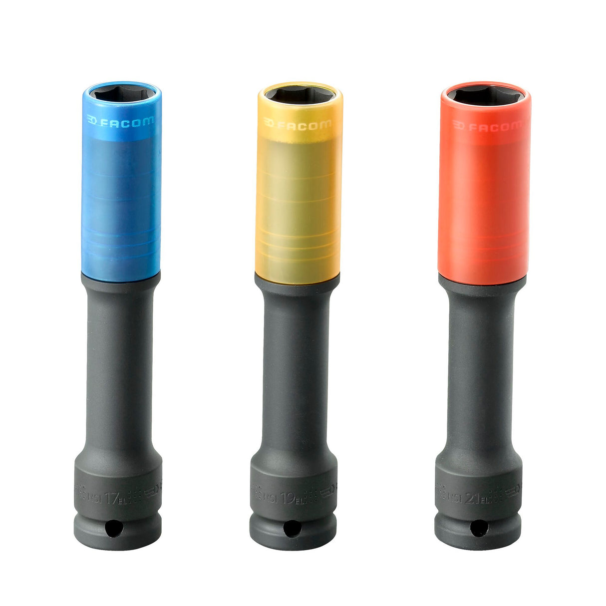 Koffer met lange versterkte slagmoerdoppen 1/2"