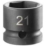 STUBBY IMPACT DOPPEN 1/2" 6-KANT METRISCHE MATEN