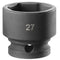 [NSS.27A] STUBBY IMPACT DOPPEN 1/2" 6-KANT METRISCHE MATEN
