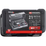 1/4 Socket Set 6Pt Mm R.181 21Pc
